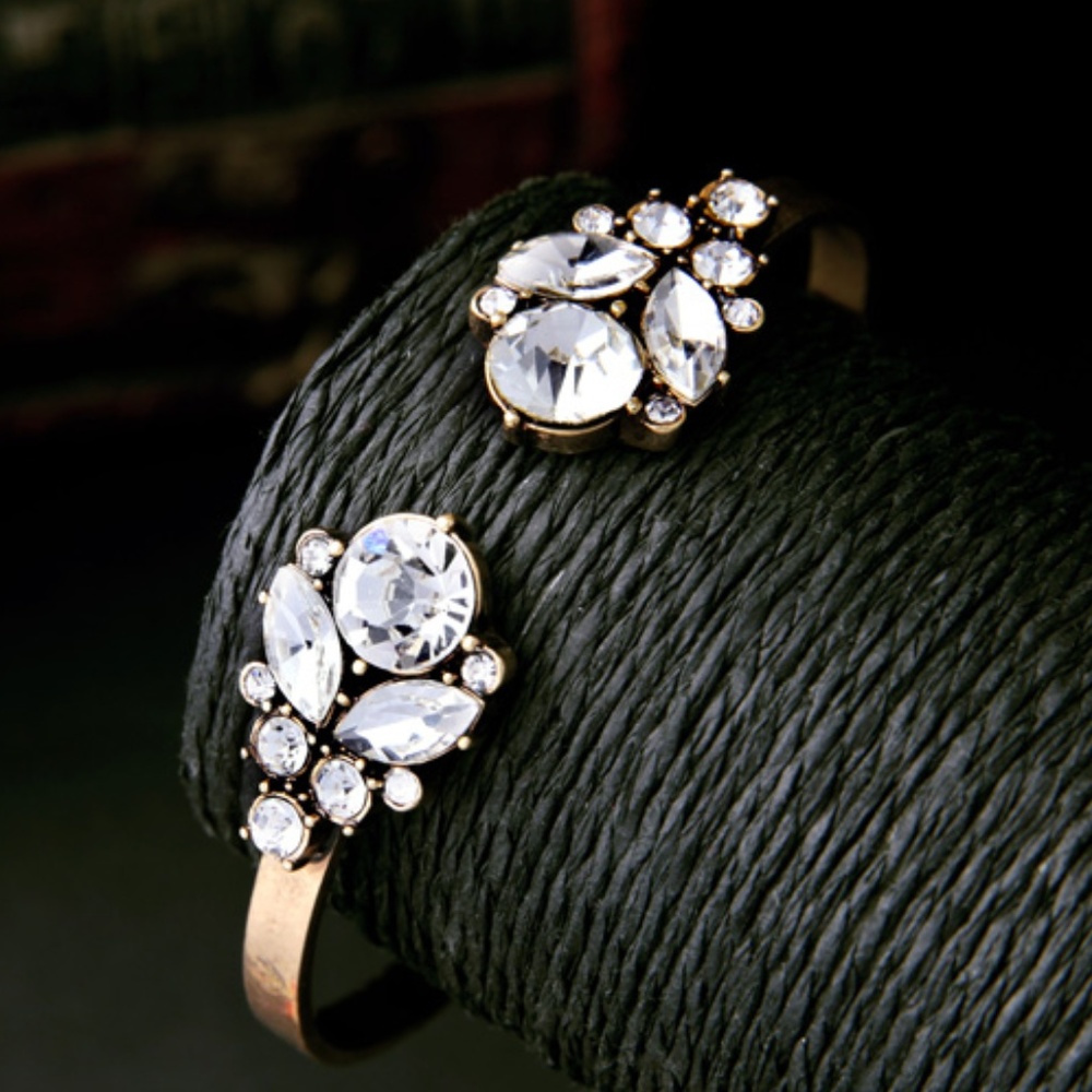 GB29 | Gold Wrist Gems Bangle Crystal Bracelet